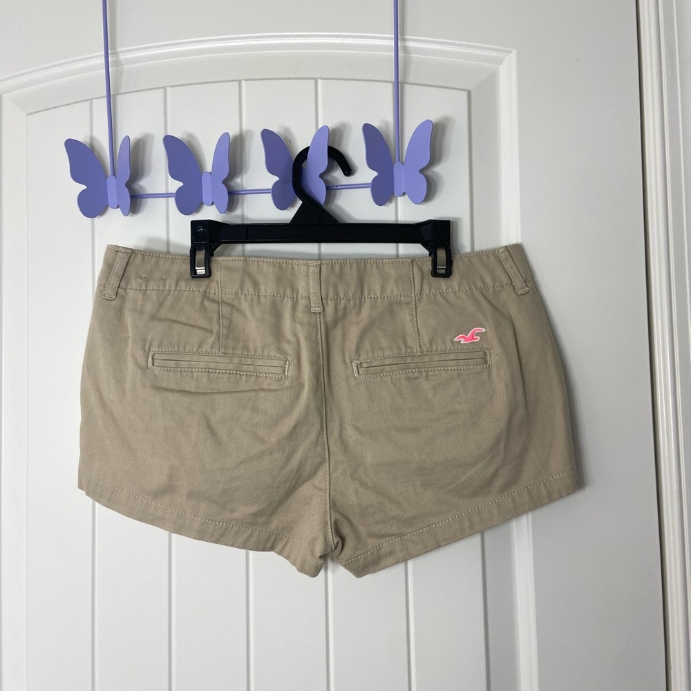 EUC Hollister women’s tan khaki pocket short-shorts summer shorts casual size 3 - Picture 4 of 7